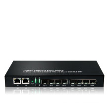 Equipamento de rede e comunicação 8 portas gigabit interruptor 1000 M fibra para rj45 conversor de fibra óptica interruptor